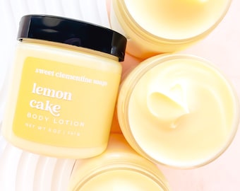 Lemon Cake Body Lotion, Body Cream, Body Butter Lotion, Lemon, Mandarin, Vanilla