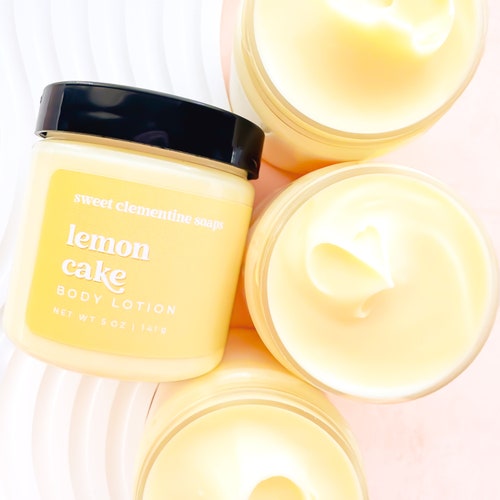Lemon Cake Body Lotion, Body Cream, Body Butter Lotion, Lemon, Mandarin, Vanilla