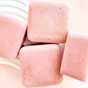 Rose Water, Solid Body Scrub Bar, Exfoliating Soap Bar with Sugar and Loofah