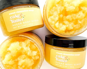 Cake Batter Sugar Scrub, Birthday Cake Sugar Scrub, Vanilla Sugar Scrub, Vanilla Sugar Scrub, Body Scrub, Hand Scrub, 7oz