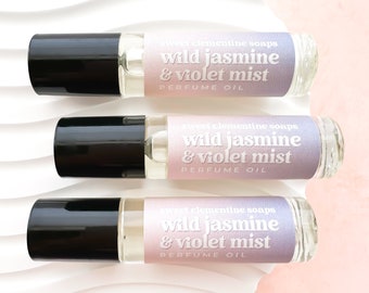 Wild Jasmine and Violet Mist Perfume Oil Fragrance Roll On