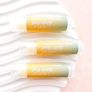 Pineapple Lip Balm, Moisturizing Avocado and Jojoba Oil Lip Balm