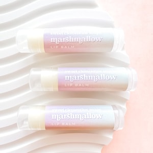 Marshmallow Lip Balm, Lip Gloss, Moisturizing Avocado and Jojoba Oil Lip Balm