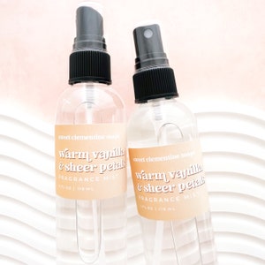 Warm Vanilla Fragrance Mist, Body Mist, Body Spray