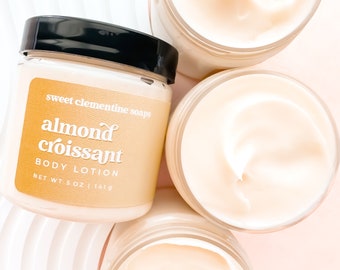 Almond Croissant Body Butter Lotion with Shea and Aloe, Moisturizing Body Cream