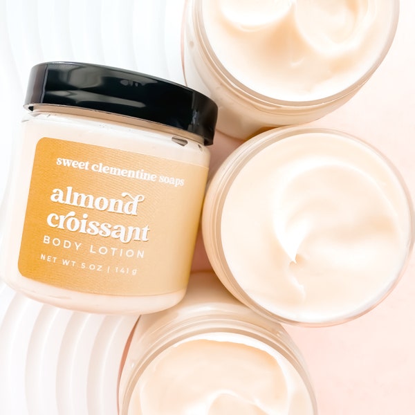 Almond Croissant Body Butter Lotion with Shea and Aloe, Moisturizing Body Cream