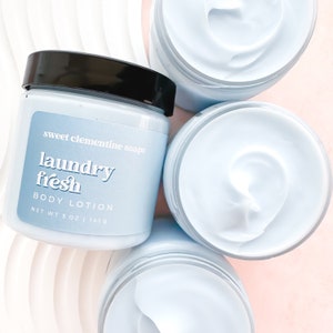 Laundry Fresh Body Butter Lotion, Shea Butter and Aloe Body Cream, Fresh Clean Laundry