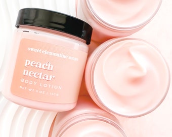 Peach Nectar Body Lotion, Body Butter with Shea and Aloe