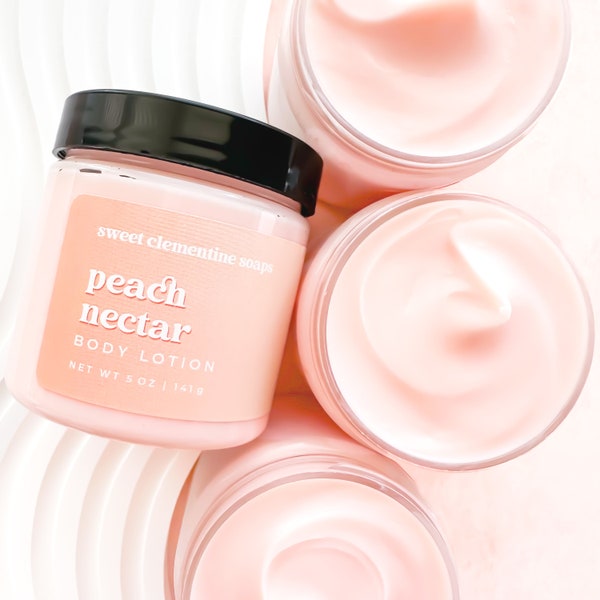 Peach Nectar Body Lotion, Body Butter with Shea and Aloe