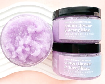 Cotton Flower and Dewy Lilac Sugar Body Scrub