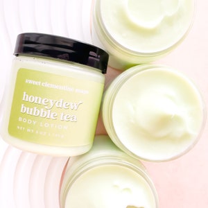 Honeydew Bubble Tea Body Lotion, Body Butter with Shea and Aloe