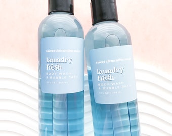 Laundry Fresh Body Wash, Shower Gel, Bubble Bath, Liquid Soap