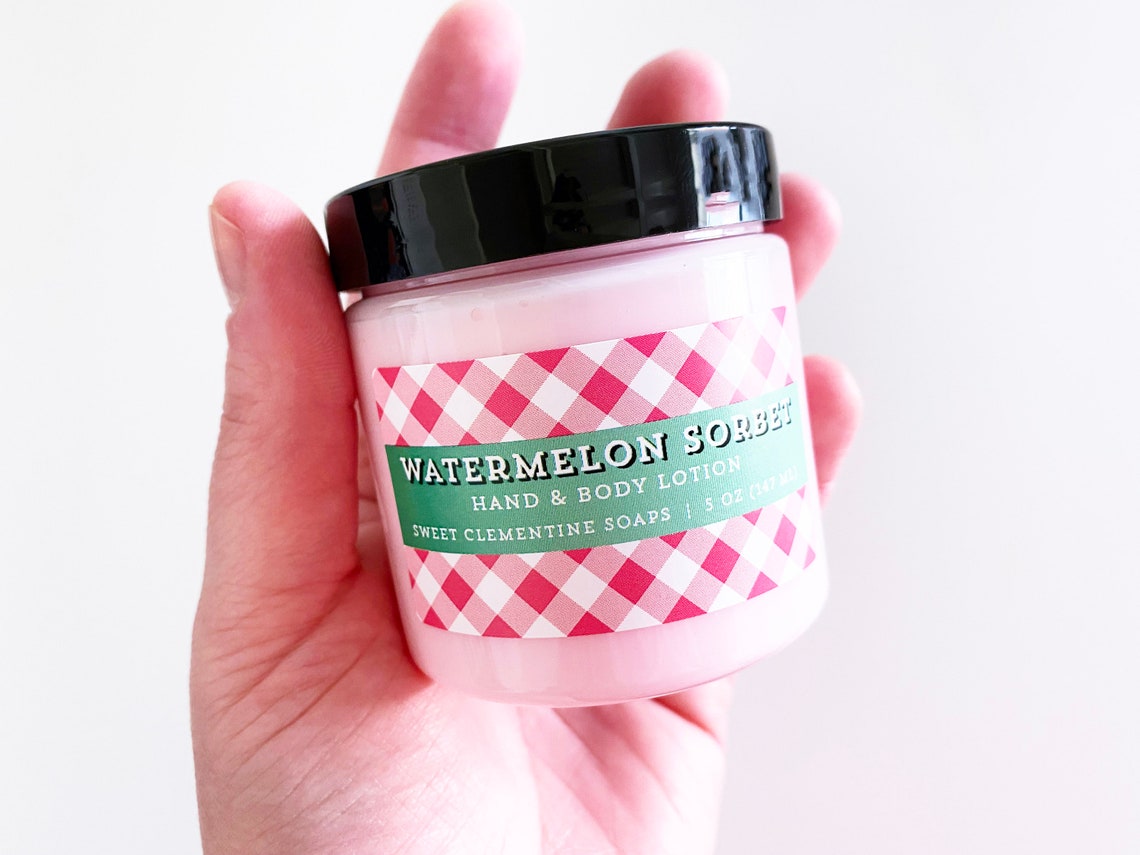 Watermelon Sorbet Lotion Body Butter Hand and Body Cream Etsy