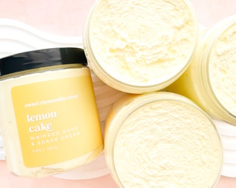 Lemon Cake Whipped Soap and Shaving Cream