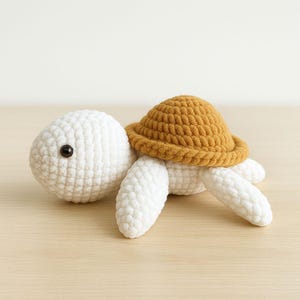 Plush Sea Turtle Crochet Pattern – Amigurumi Turtle Toy PDF Digital Download – Beginner Friendly