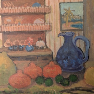 Original signed Haitian art painting from the island of &quot;Ayiti&quot; Arijac