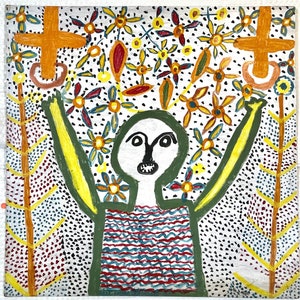Original signed Haitian folk art painting from the island of Haiti