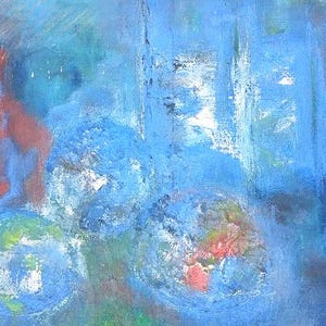 Original signed Haitian art painting by famous artist Gizou Lamothe (70's)