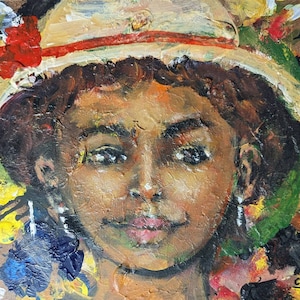 Original signed folk art painting from the island of Haiti