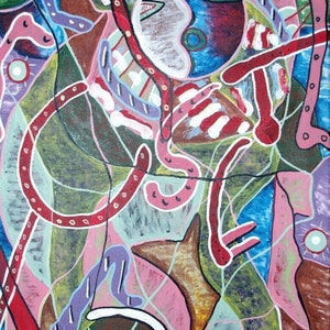 Original artwork contemporary art painting from the island of Haiti