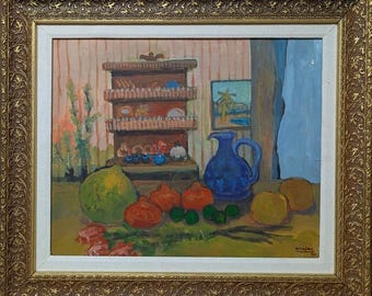 Original signed Haitian art painting from the island of "Ayiti" Arijac