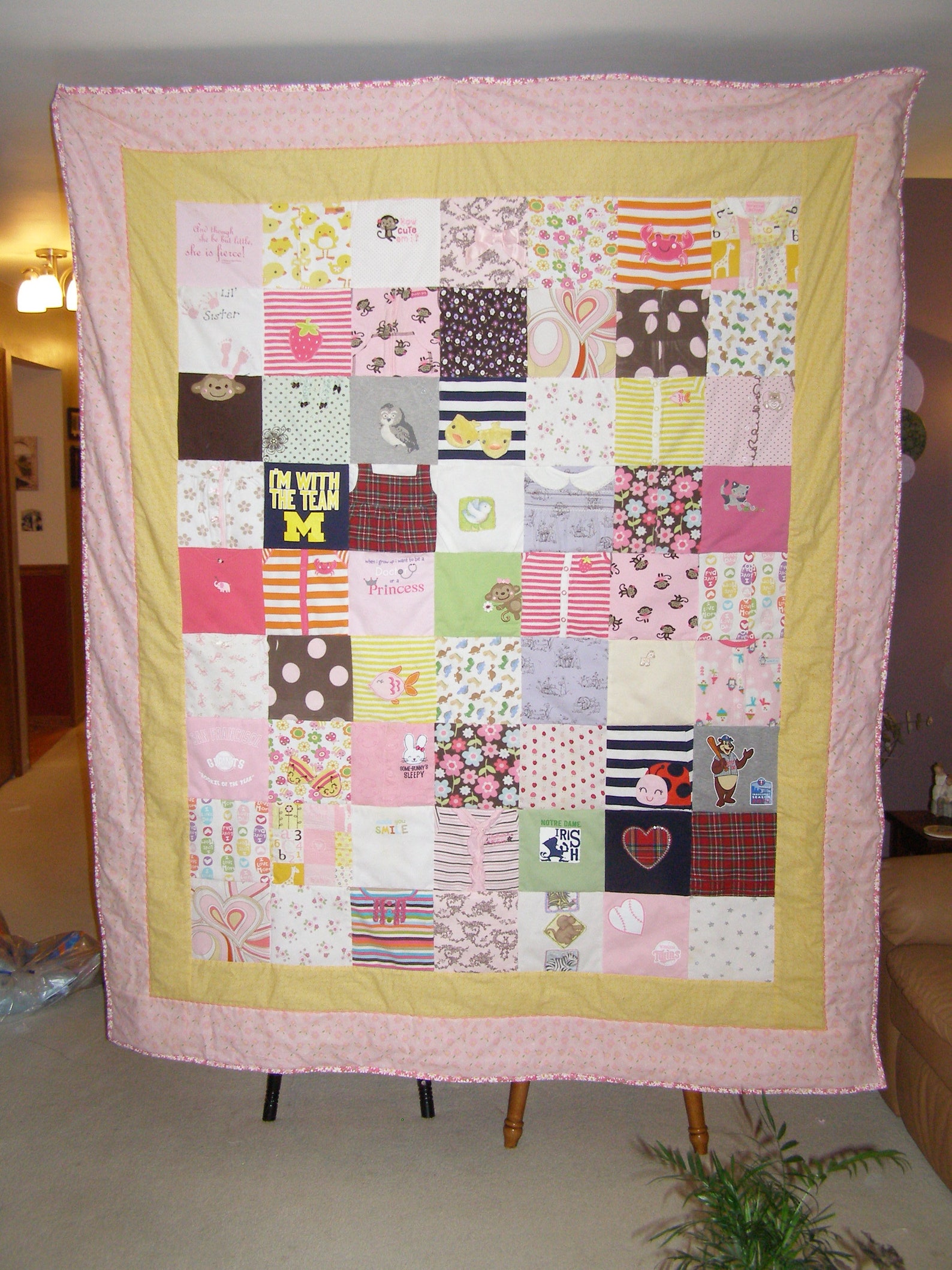 Keepsake quilt from baby clothes size 72 X90 twin size | Etsy