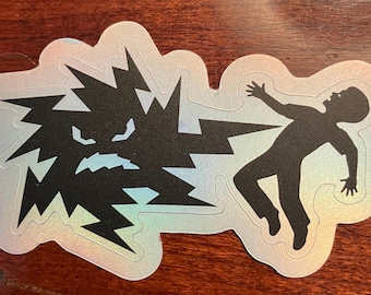 Mr. Ouch Matte Holo Vinyl Aufkleber