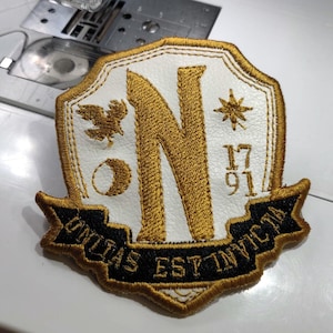 Nevermore Velcro Patch. Super nice quality in white, gold and black.