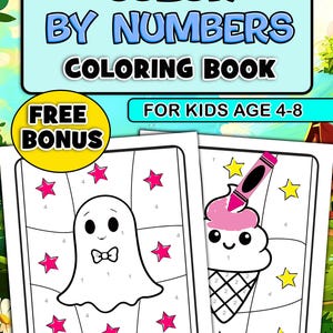 Color by Number Worksheets: Kids&#39; Learning Activity Book (PDF Download)