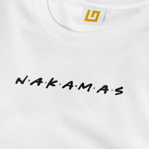 Geborduurd uniseks T-shirt Nakamas One Piece Friends