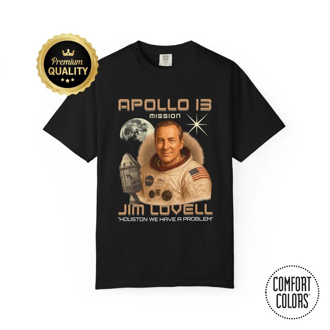 Vintage Apollo 13 NASA Shirt: Jim Lovell Moon Mission Tee