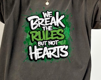 Camiseta com estampa "We Break the Rules" - Camiseta unissex Comfort Colors