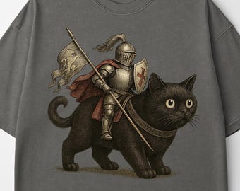 T-shirt chat chevalier médiéval drôle - Renaissance Faire Meme Shirt