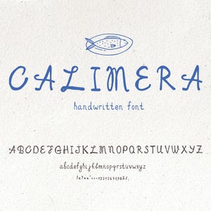 Fuente manuscrita única para invitaciones, carteles y postales.