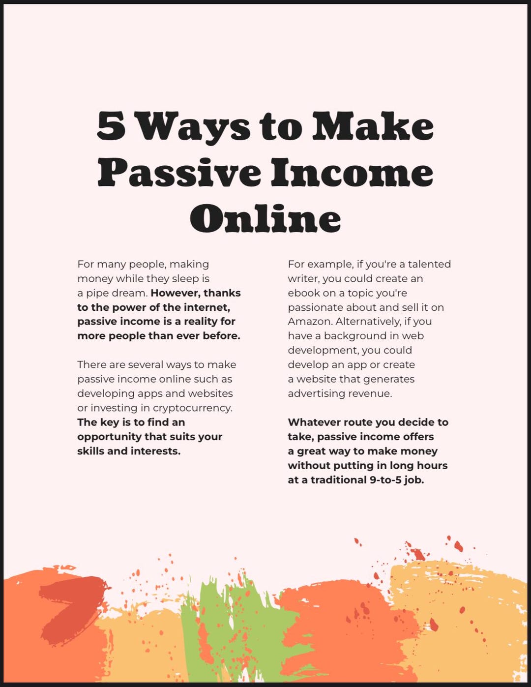 5 Proven Ways to Make Passive Income Online – Step-by-step Course for ...
