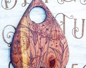 Planchette hecha a mano para usar con tableros de espíritus y tablas Ouija: Planchette grabada en madera para tableros de espíritus y tableros parlantes, SOLO PLANCHETTE