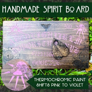 Dandelions Spirit Board & Planchette | Engraved Wood | Handmade Spirit Board for fans of Ouija / Talking Boards, FortuneTelling | Handmade