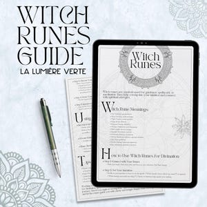 Guide to Casting Witch Runes | Instant Access | Digital Delivery | How to Practice Divination and Spellwork with Witch Runes | Grimoire Page