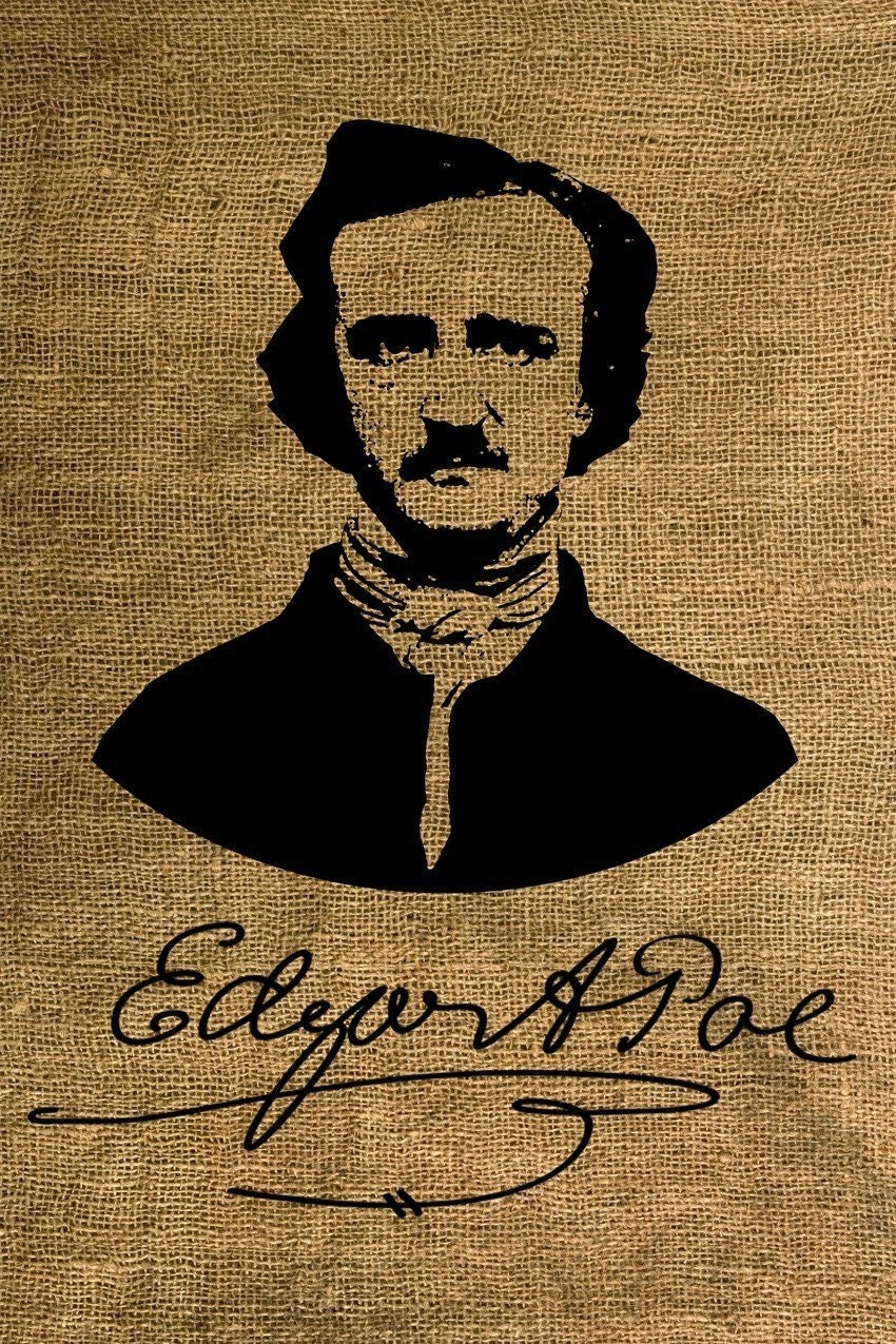 Instant Download Edgar Allan Poe Picture and Signature Etsy