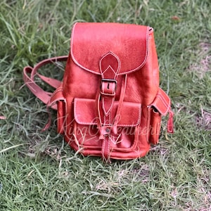 Handmade Leather Backpack | Stylish & Durable Bag for Travel or Daily Use