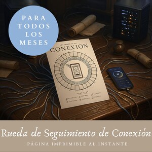 Horas conectado al móvil, Rueda de Seguimiento Diario, Página Imprimible, Tamaño A5, A4 & CARTA, Habit Tracker, Screen Tracker, Journal Page