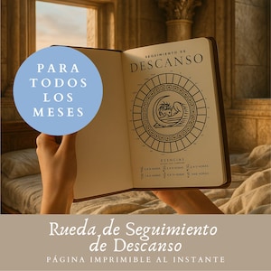 Horas de Descanso, Rueda de Seguimiento Diario, Página Imprimible, Tamaño A5, A4 & CARTA, Vida Estoica, Hábito, Habit Tracker, Grecorromana
