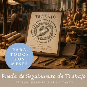 Productividad, Rueda de Seguimiento, Página Imprimible, Tamaño A5, A4 & CARTA, Habit Tracker, Progress Tracker, Journal Page, Printables
