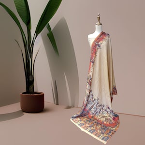 Châle coloré, emballage en tissu imprimé