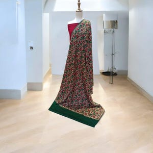Aari Embroidered Pashmina Shawl - Multi-Colored Luxury Wrap