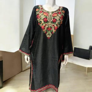 Soft Pashmina Embroidered Shirt - Timeless Elegance