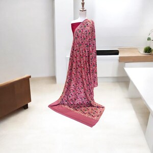 Aari Embroidered Pashmina Shawl - Multi-Colored Luxury Wrap
