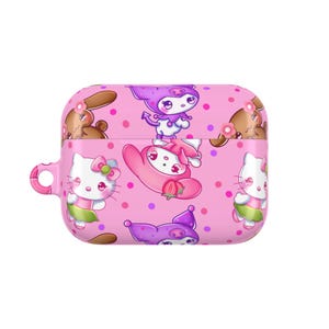 Schattige cartoon AirPod-hoesjes, kawaii telefoonaccessoires, leuke cadeaus voor verjaardagen, animeliefhebbers, roze decor