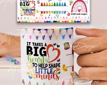 Teacher Mug Template: Thank You Design, 11oz & 15oz (Digital Download)