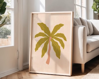 Palm Tree Wall Art, Matisse Palm Tree Art, Coastal Wall Art, Tropical Art Print, Beachy Art Print, Beach House Art, Modern Tropical Artwork
